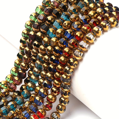 43PCS 8mm Multicolor Faceted Glass Bead Set
