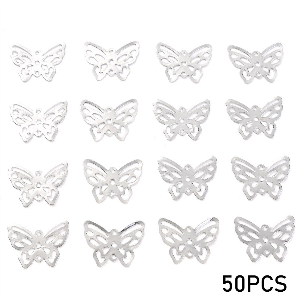 50/100PCS 16×21mm Iron Butterfly Jewelry Findings