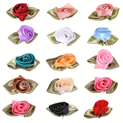 10PCS 12×32mm Fabric Tulip Flower Embellishment Set