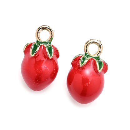2PCS Fruit Series Alloy Pendant Set