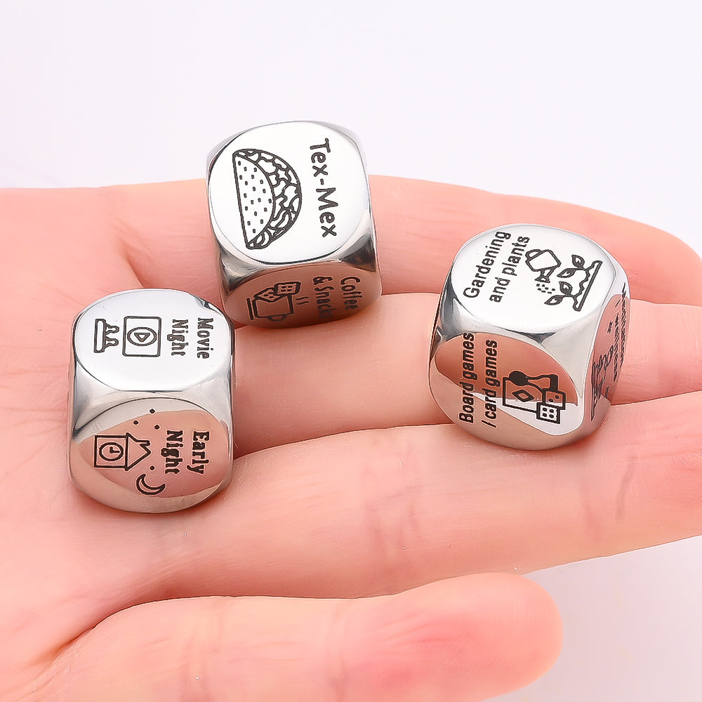 Stainless Steel Decision Making Dice Set