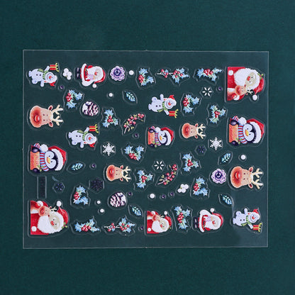 Christmas 5D Relief Nail Art Stickers