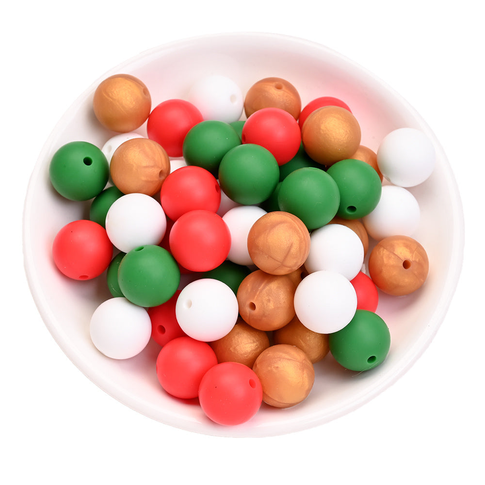 Christmas Silicone Round Beads