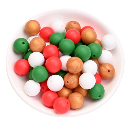 Christmas Silicone Round Beads