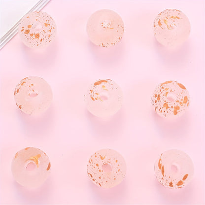 Transparent Matte Acrylic Round Beads