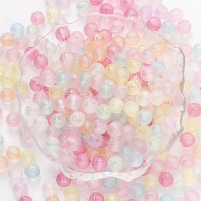 50-100pcs 8/10mm Acrylic Spacer Beads Loose Macarone Jewelry Beads