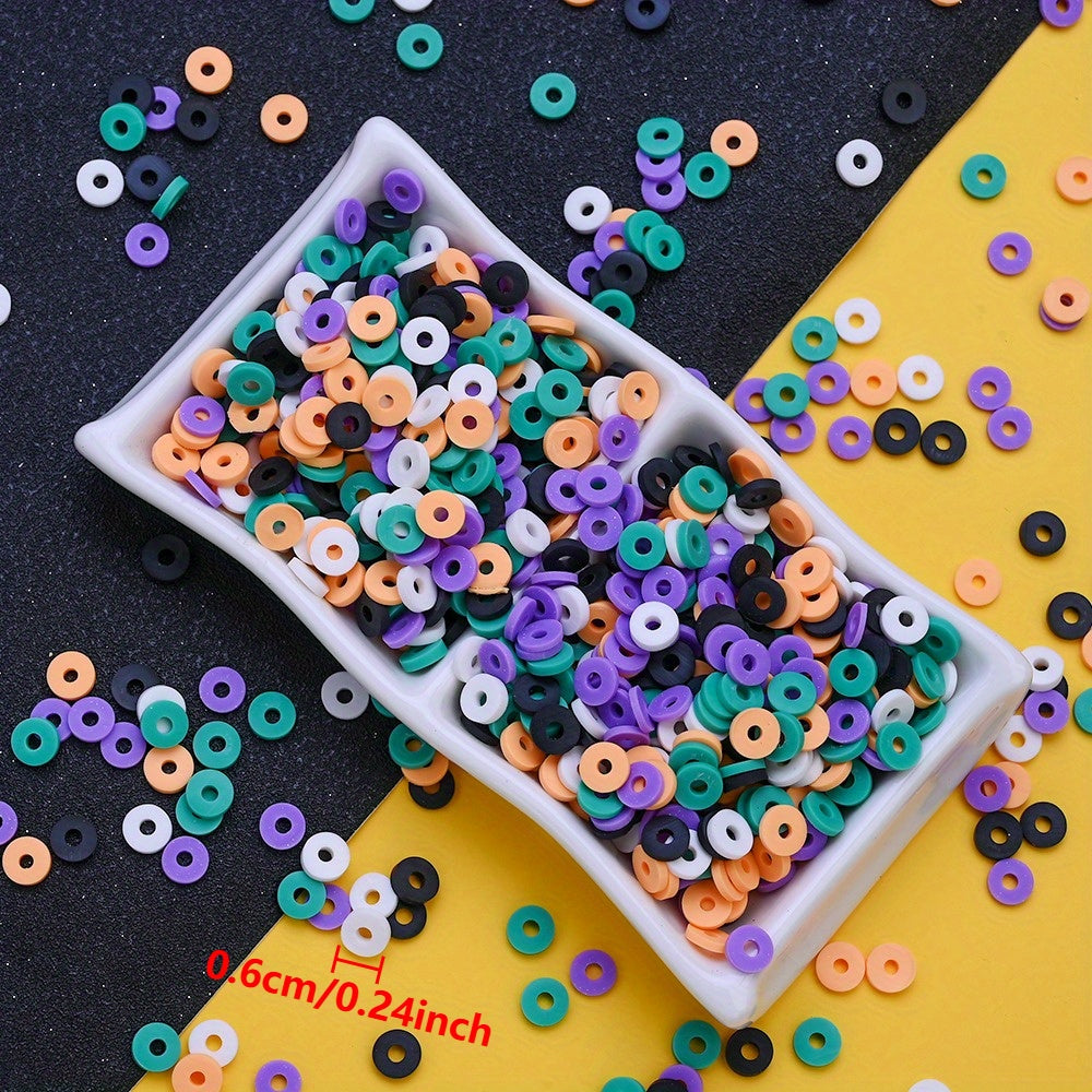 Halloween Pottery Spacer Beads
