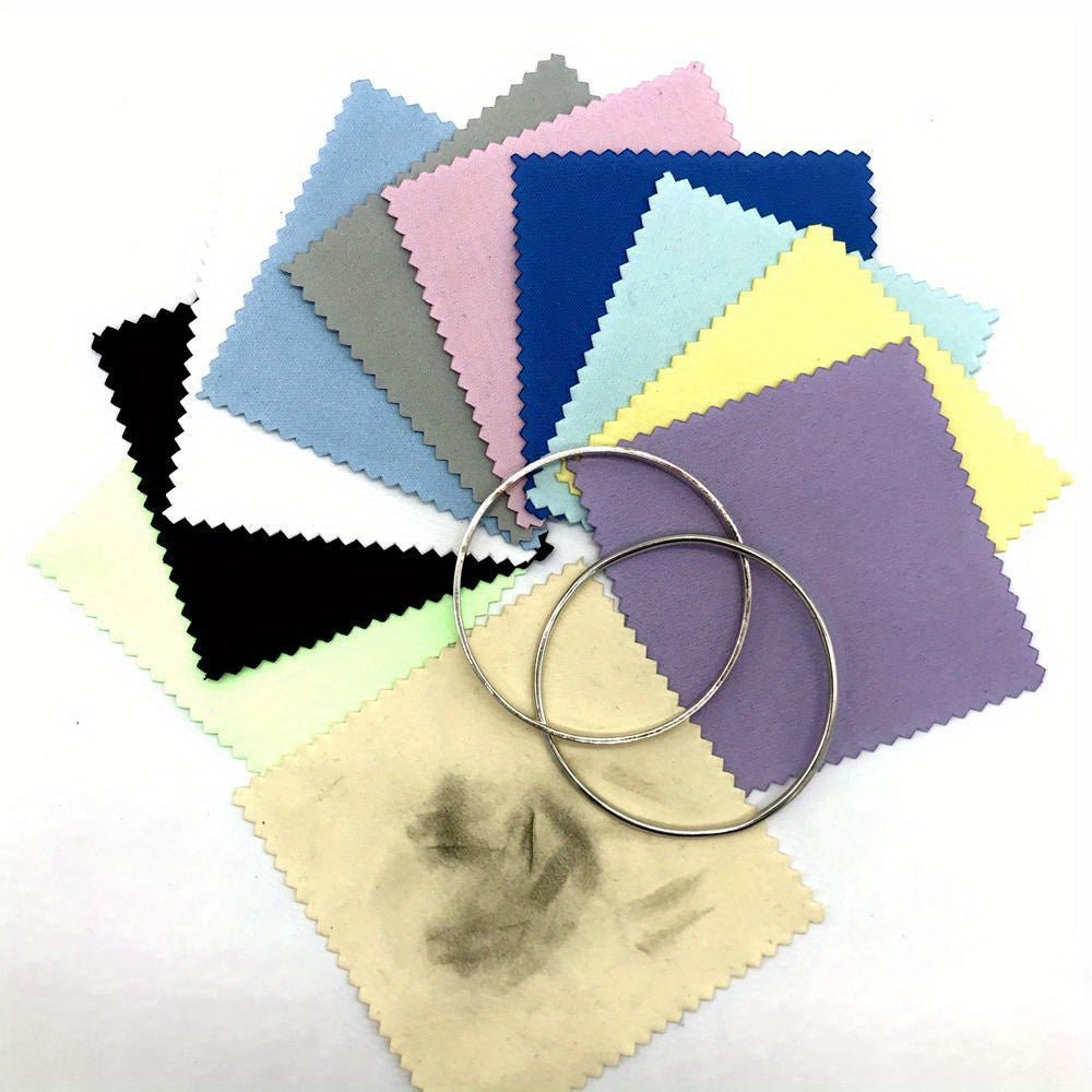 8x8 cm Double-Sided Velvet Jewelry Polishing Cloths