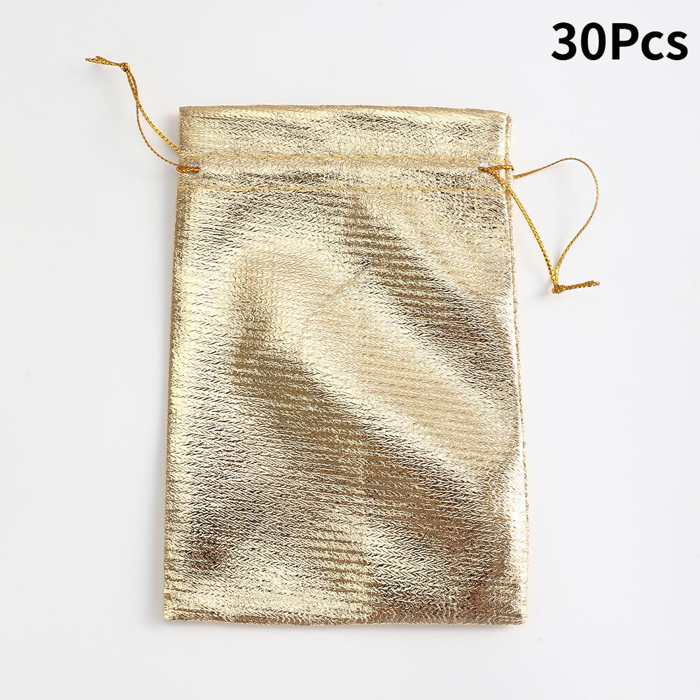 30-Piece Gold & Silver Drawstring Jewelry Gift Bags