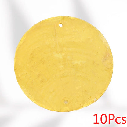 10-Piece Round Ocean Stone Pendants