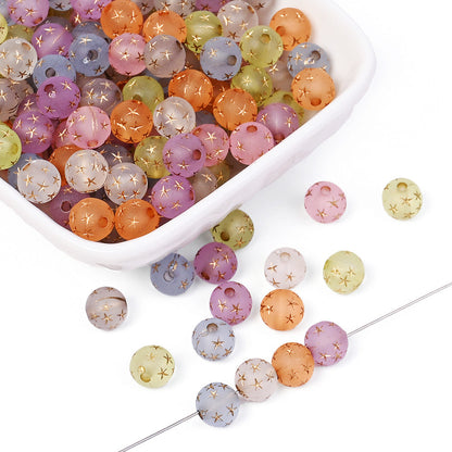 Matte Star Acrylic Spacer Beads