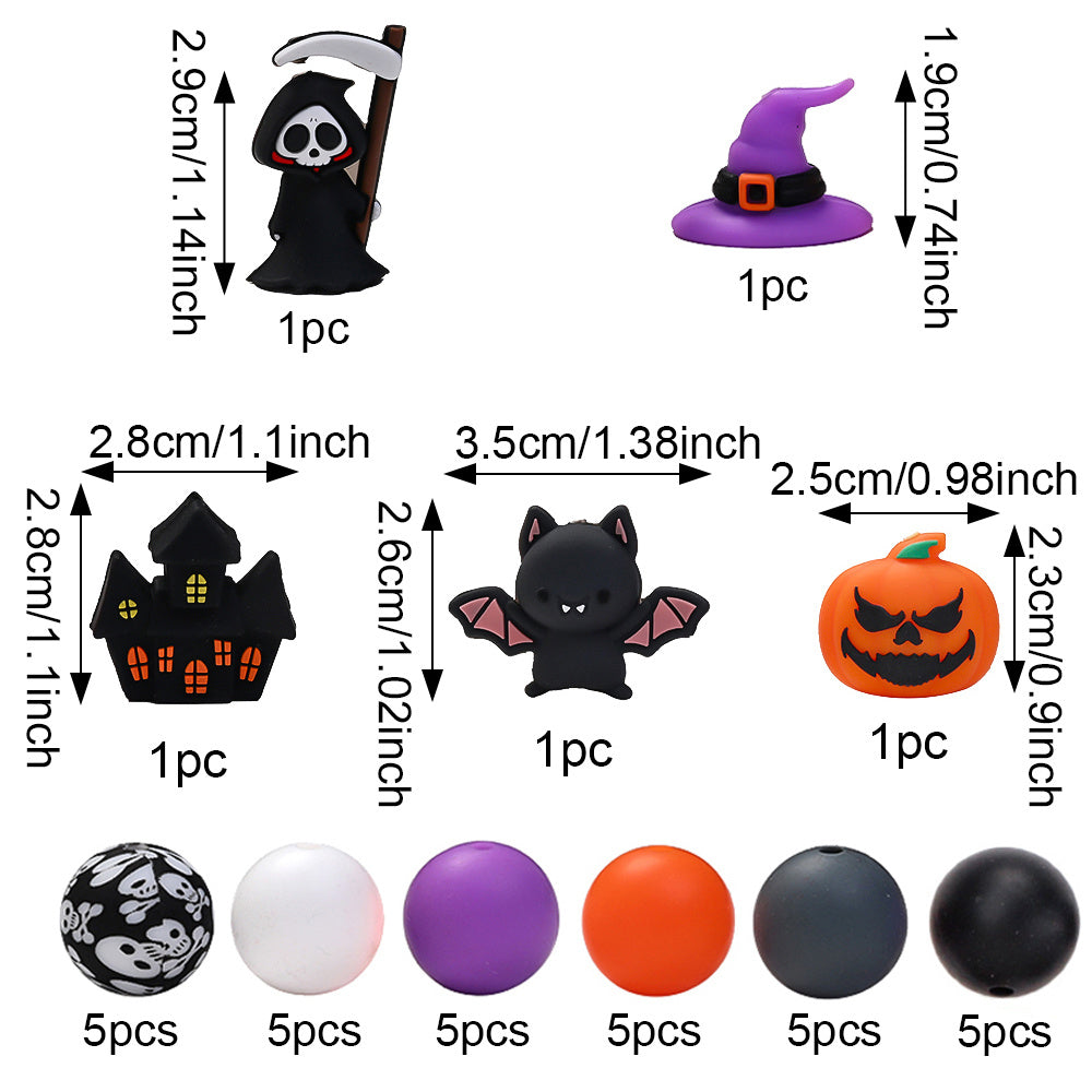 Halloween Silicone Focal Beads