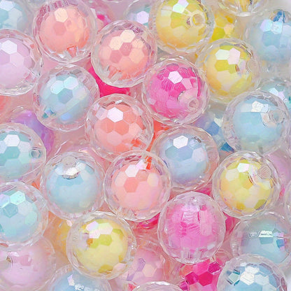 Clear Cut Acrylic Round Beads
