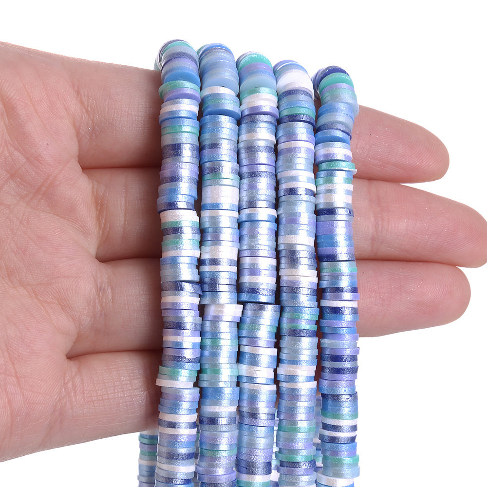 Flat Round Polymer Clay Beads
