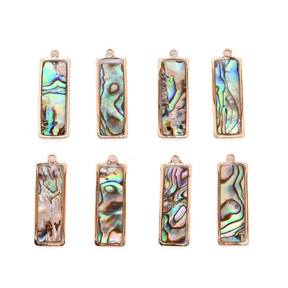 8PCS Colorful Abalone Shell Pendant Set