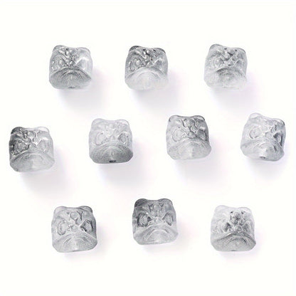 Frosted Lion Head Acrylic Beads