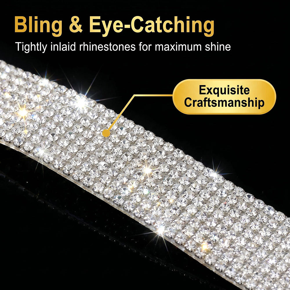 Self-Adhesive Rhinestone Trim Ribbon Set