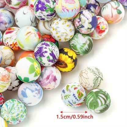 Printed Silicone Focal Beads