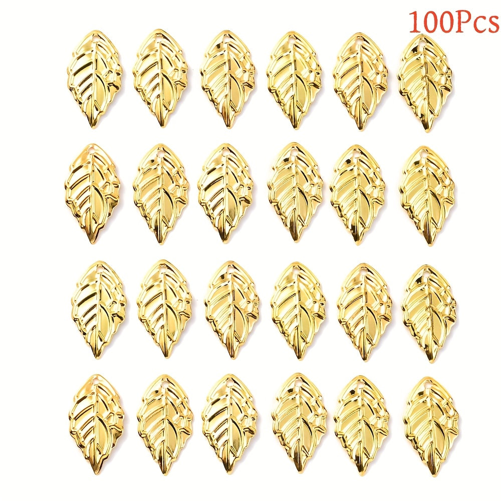 Gold and Silver Leaf Iron Beads