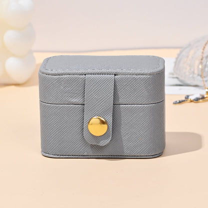 6.5x5x4 cm Portable Faux Leather Jewelry Storage Box