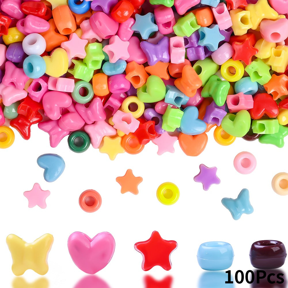 Mixed Heart Butterfly Acrylic Beads