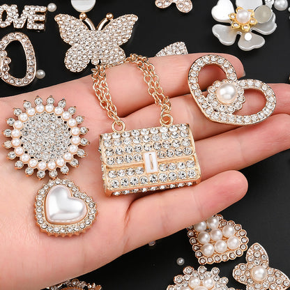 Mixed Pink Rhinestone Flatback Embellishment Set