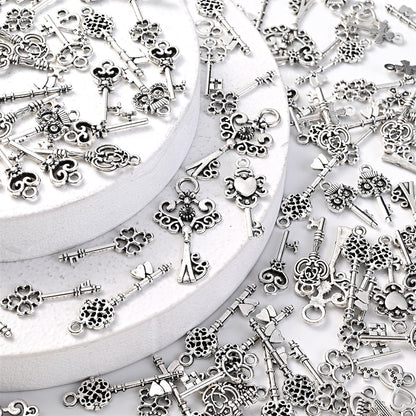 Retro White K Zinc Alloy Pendant Charms