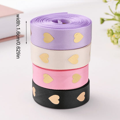 1 Roll 5 Yards Peach Heart Hot Stamping Ribbon