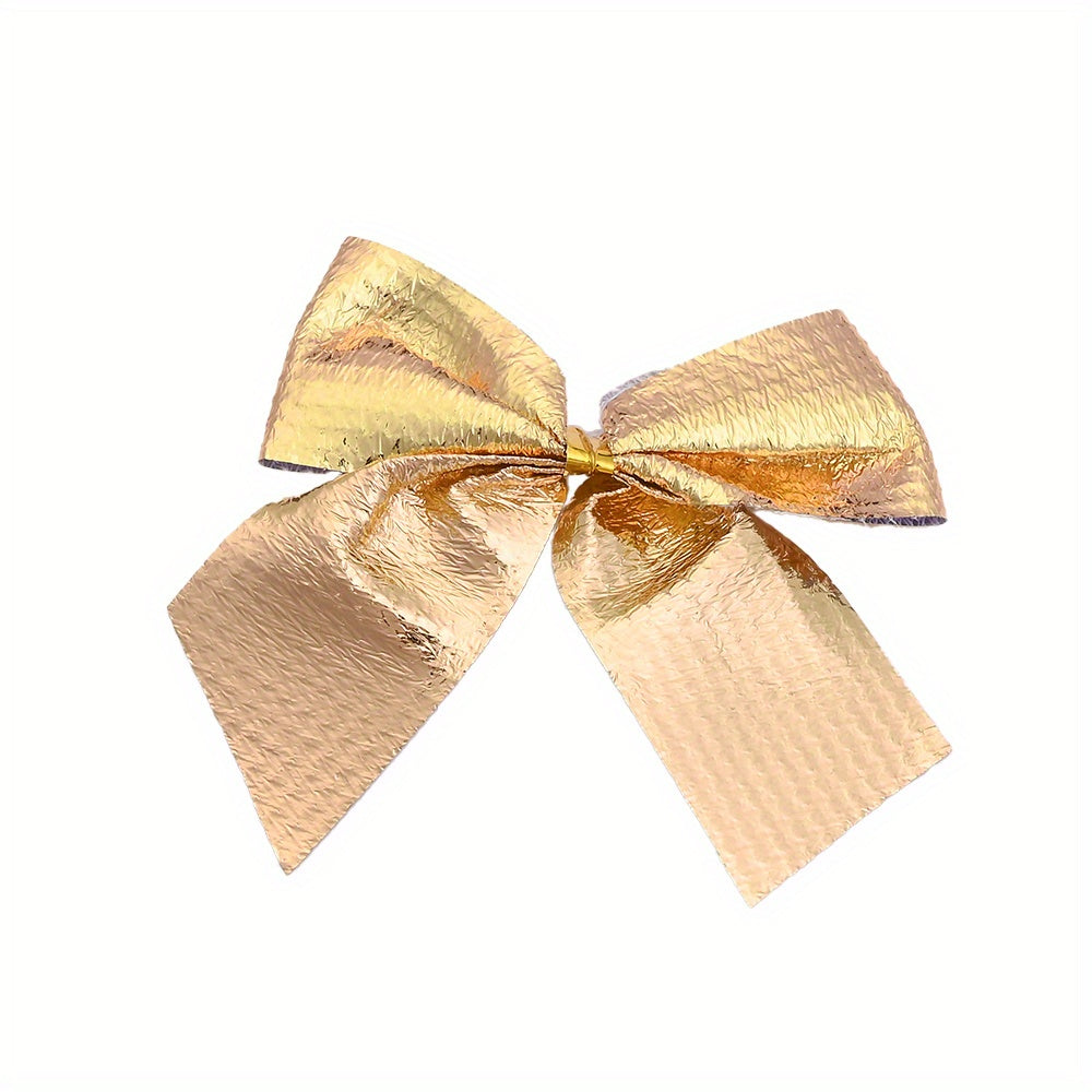 12-Piece Random Christmas Bow Polyester Decorations
