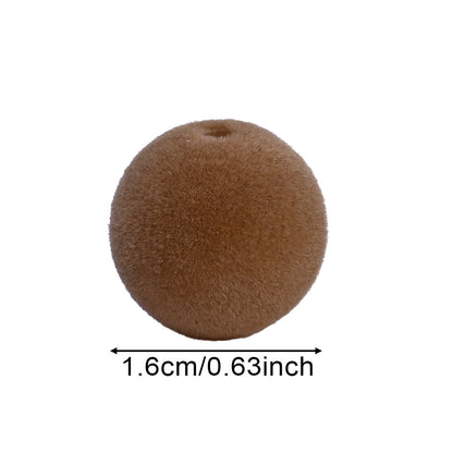 150pcs 16mm Winter Series Acrylic Flocking Beads