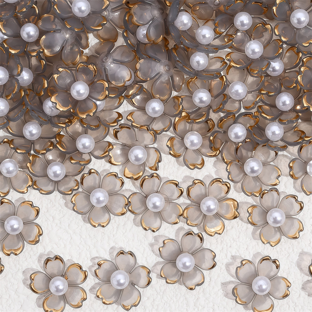 Colorful Cherry Blossom Acrylic Beads