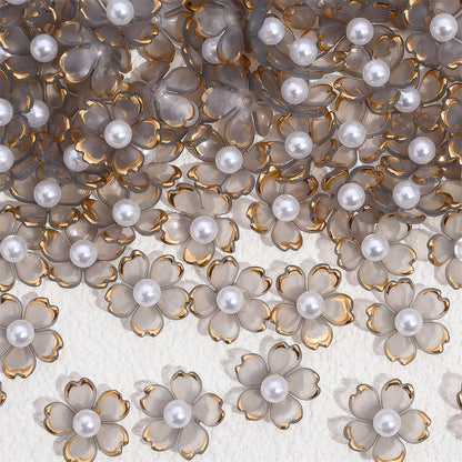Colorful Cherry Blossom Acrylic Beads