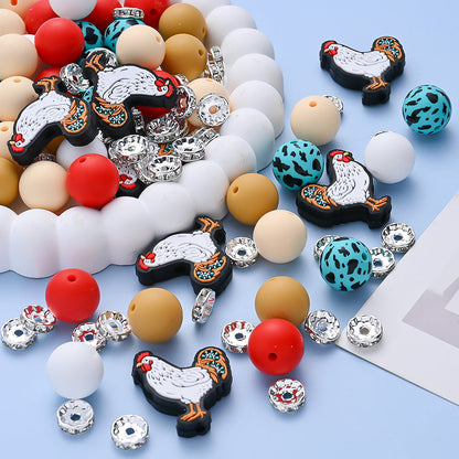 Rooster Silicone Beads Jewelry Kit