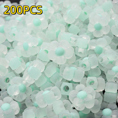 200pcs 13mm Matte Acrylic Sunflower Beads