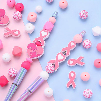 Ribbon Shape Silicone Beads Set