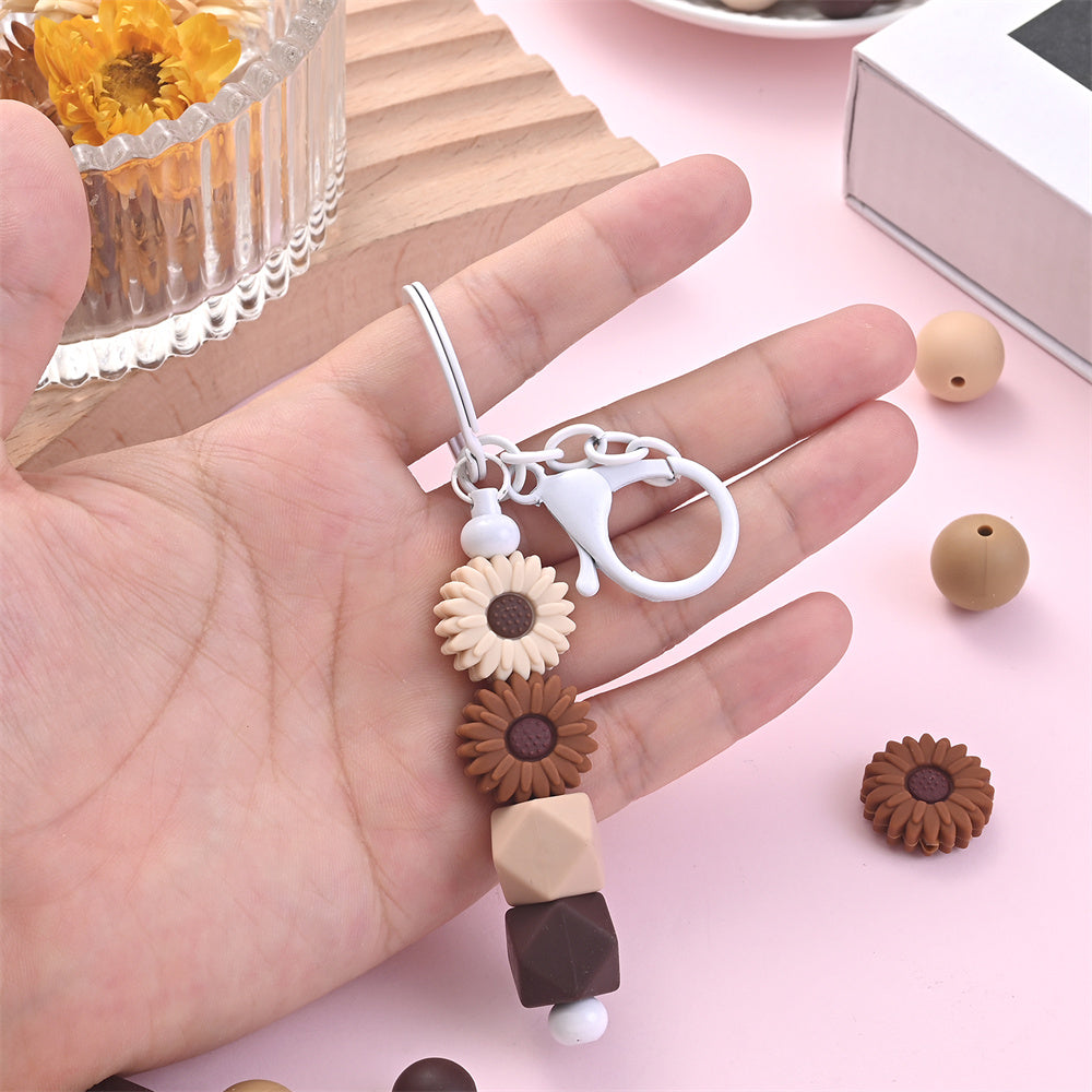 Coffee Nude Silicone Beads Set