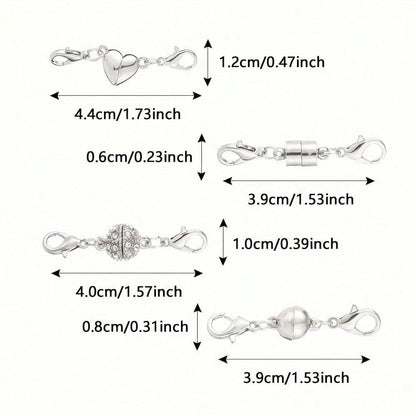 16-Piece Gold & Silver Magnetic Jewelry Clasps