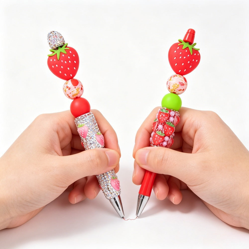 Strawberry Silicone Bead Pen Set