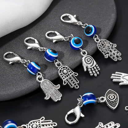 Evil Eye and Hamsa Enamel Pendant Charms