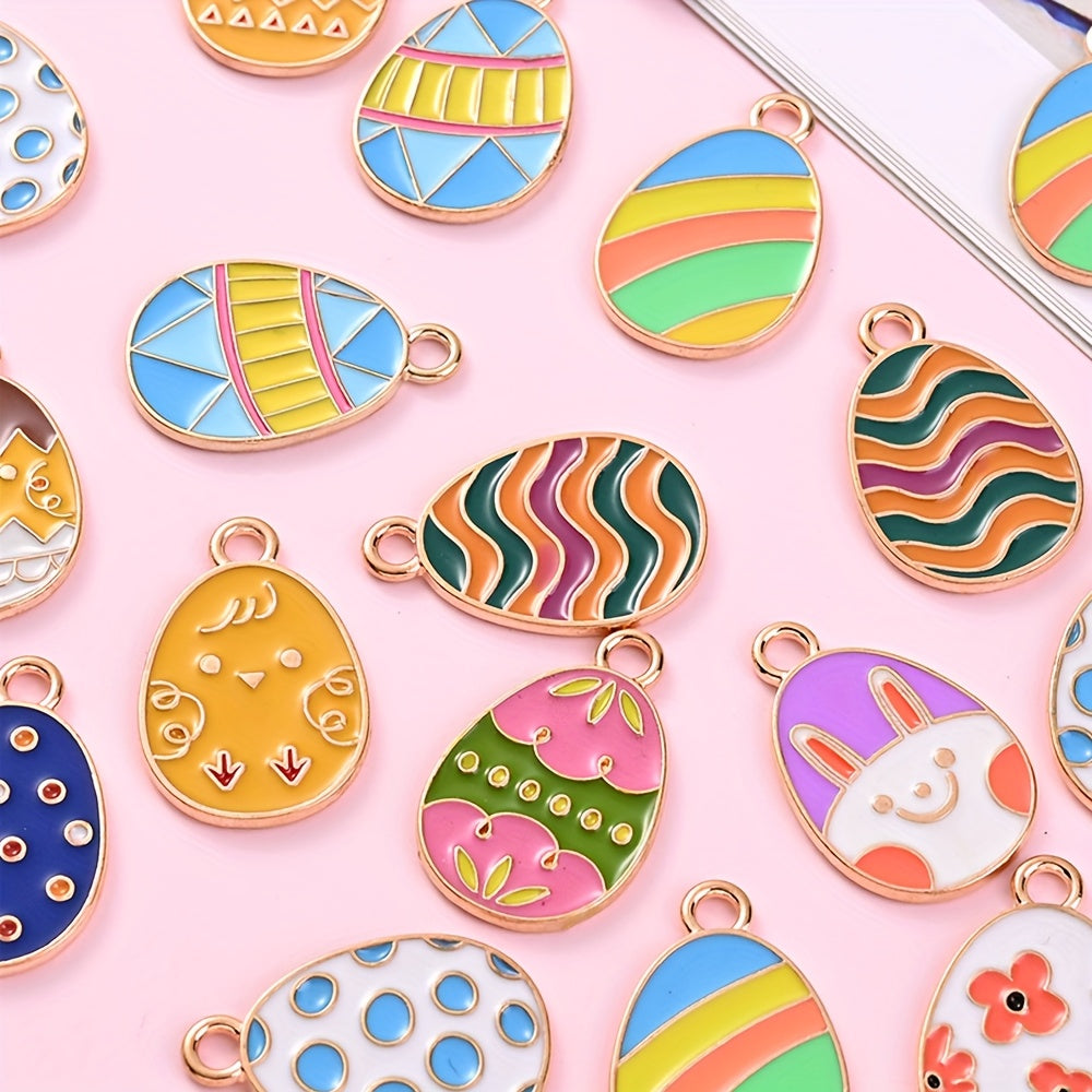 Easter Egg Alloy Pendants