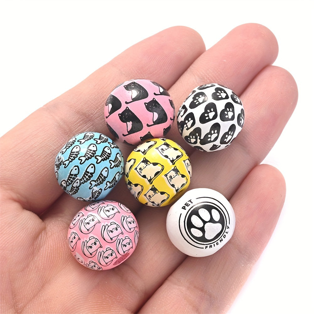 Colorful Round Wooden Beads