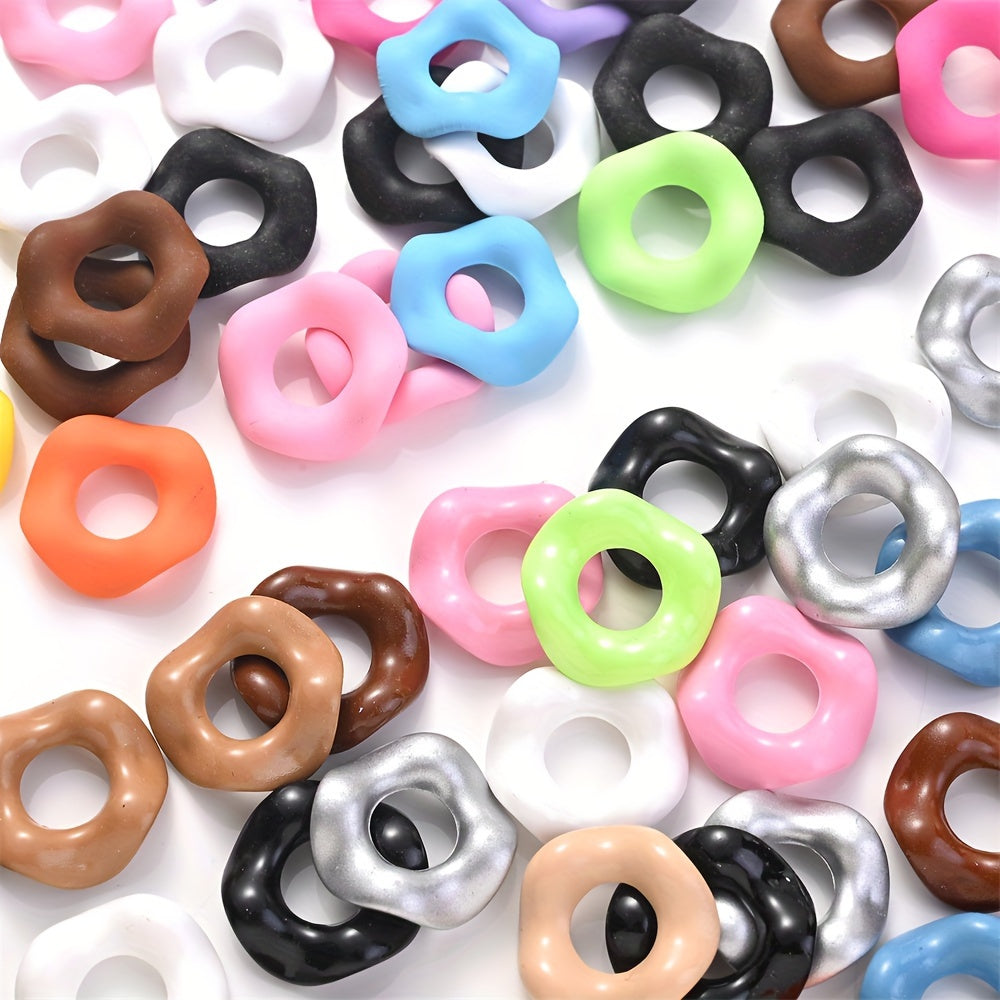Glossy Matte Irregular Acrylic Beads