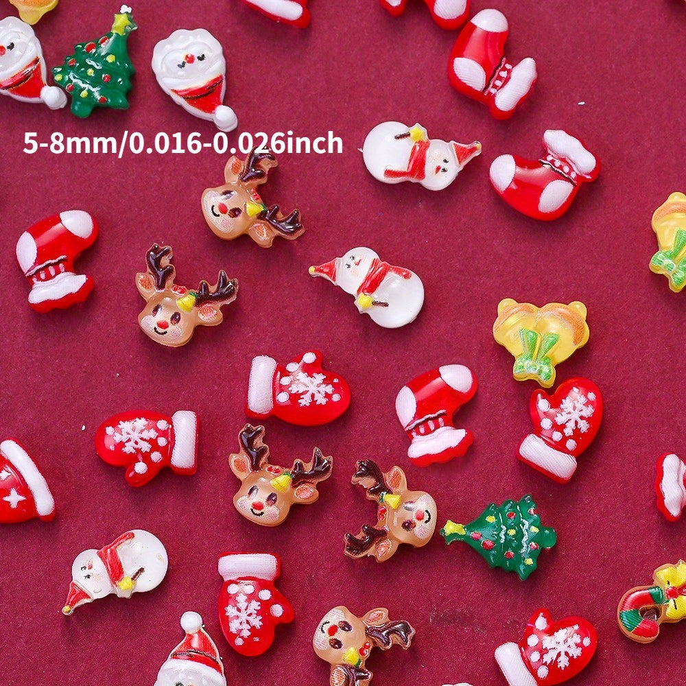 Christmas Resin Flatback Embellishments