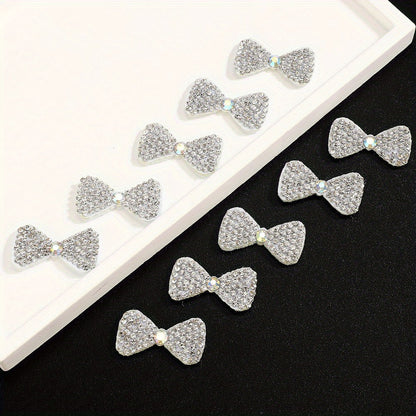 White Shiny Bow Patches