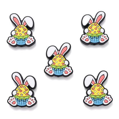 Multicolor Rabbit Silicone Beads
