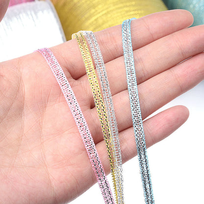Grey Glitter Ribbon