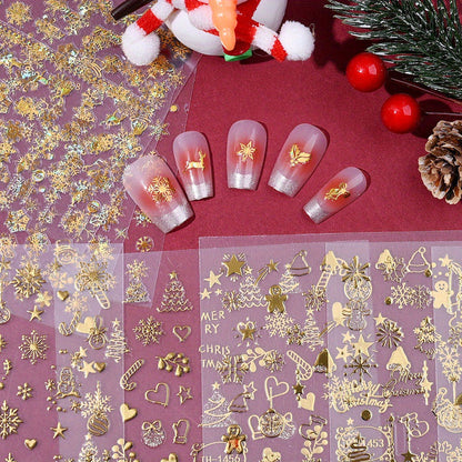 Gold Pattern Manicure Stickers