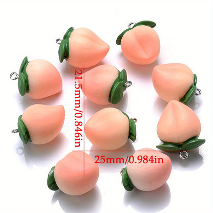 Mixed Fruit Resin Charm Pendants