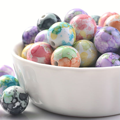 Mixed Color Round Acrylic Beads