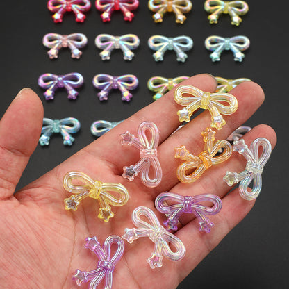 Transparent Star Bow Acrylic Beads